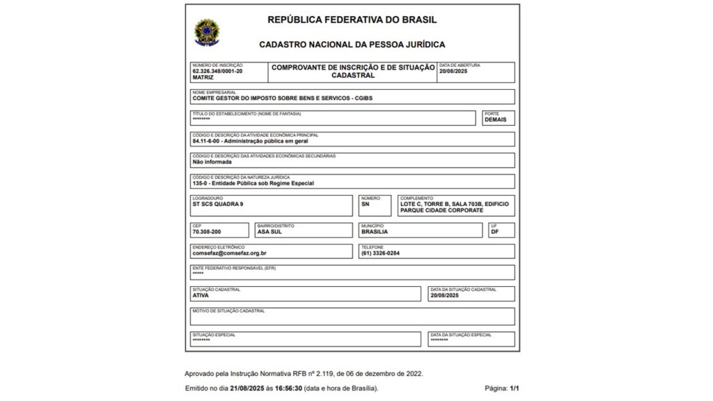 CNPJ COMITE GESTOR